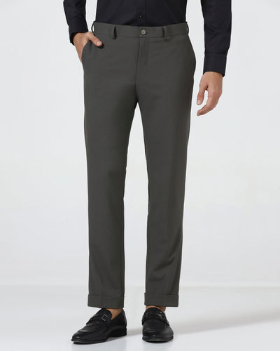 TechPro Slim Fit Formal Olive green Trouser - Velaro - Image 4