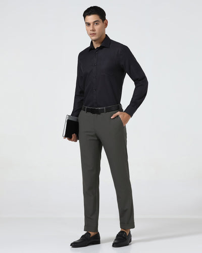 TechPro Slim Fit Formal Olive green Trouser - Velaro